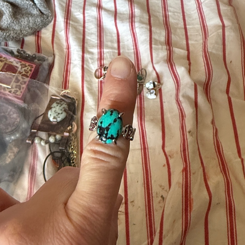 Turquoise Silver Ring - image 3